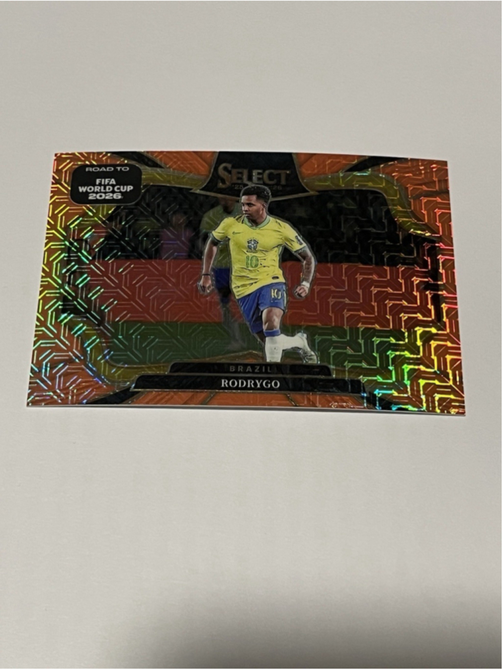 2024-25 Panini Select Fifa - Rodrygo #208 Orange Fluorescent Prizm 810/825